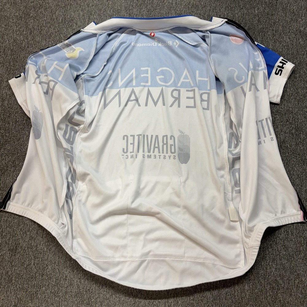 Castelli Hagens Berman Cycling Jersey Men M Full Zip Road Bike Gravitec Systems - Picture 8 of 12